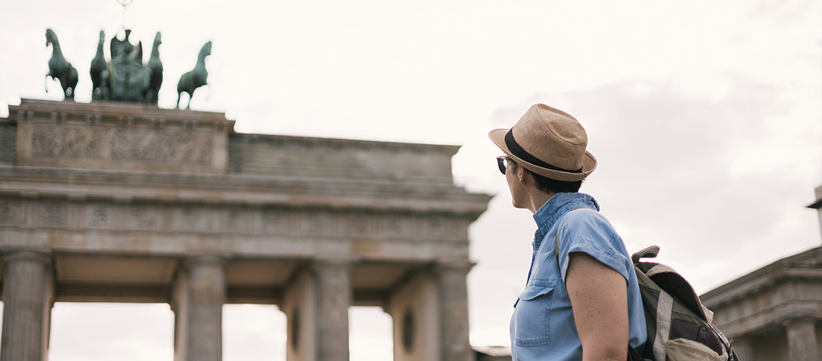 Touristin in Berlin