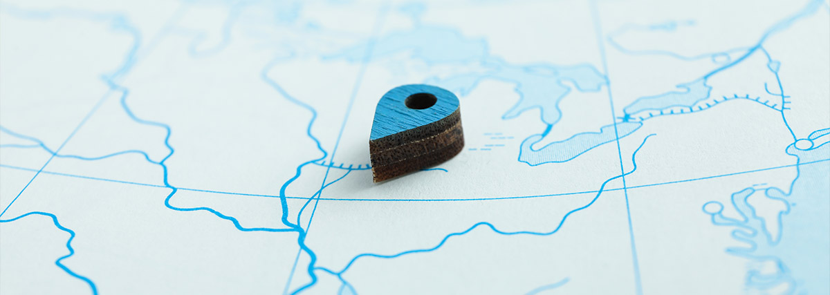 Map with location pin